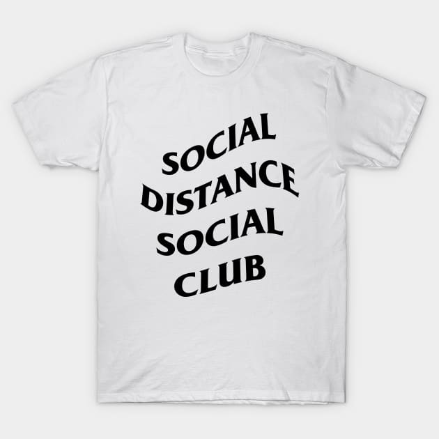 social distance social club T-Shirt by grimshady